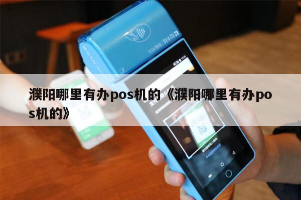 濮阳免费POS机办理全攻略，轻松上手，助力商户经营