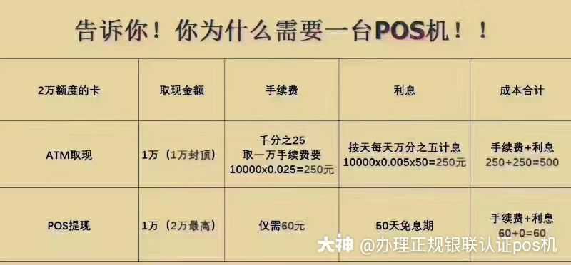 办理一台POS机提成多少钱？