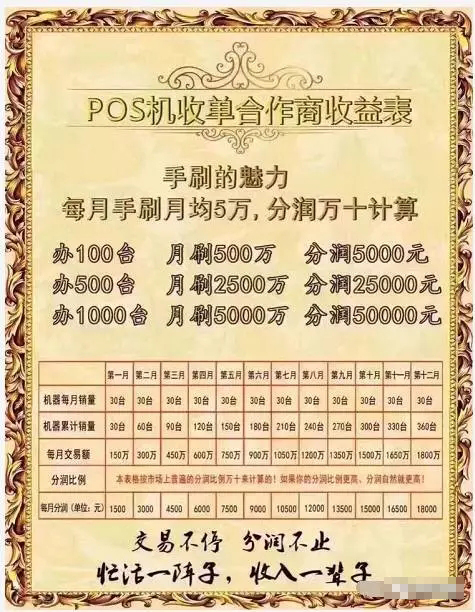 办理一台POS机提成多少钱？