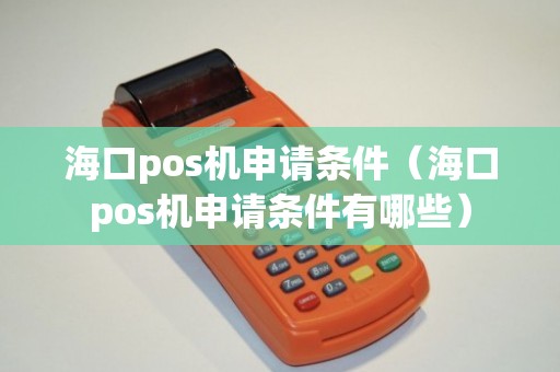 海口新生POS机办理全攻略，从入门到精通，一篇文章解决你的所有疑问