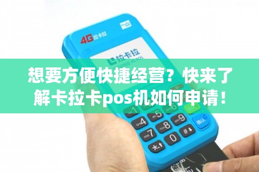 卡拉卡POS机办理全攻略，轻松上手，高效支付