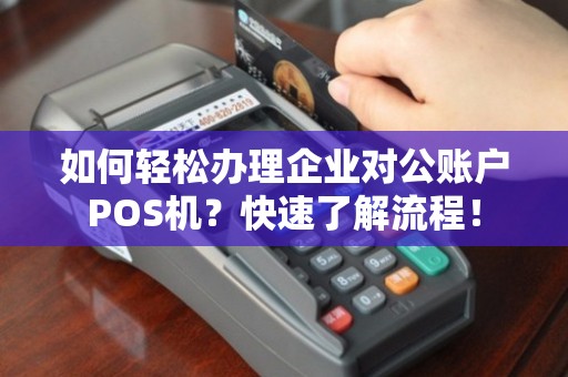 办理POS机对公账户全攻略，步骤、要点与案例详解