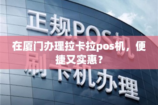 厦门拉卡拉POS机办理全攻略，流程、要点与案例解析